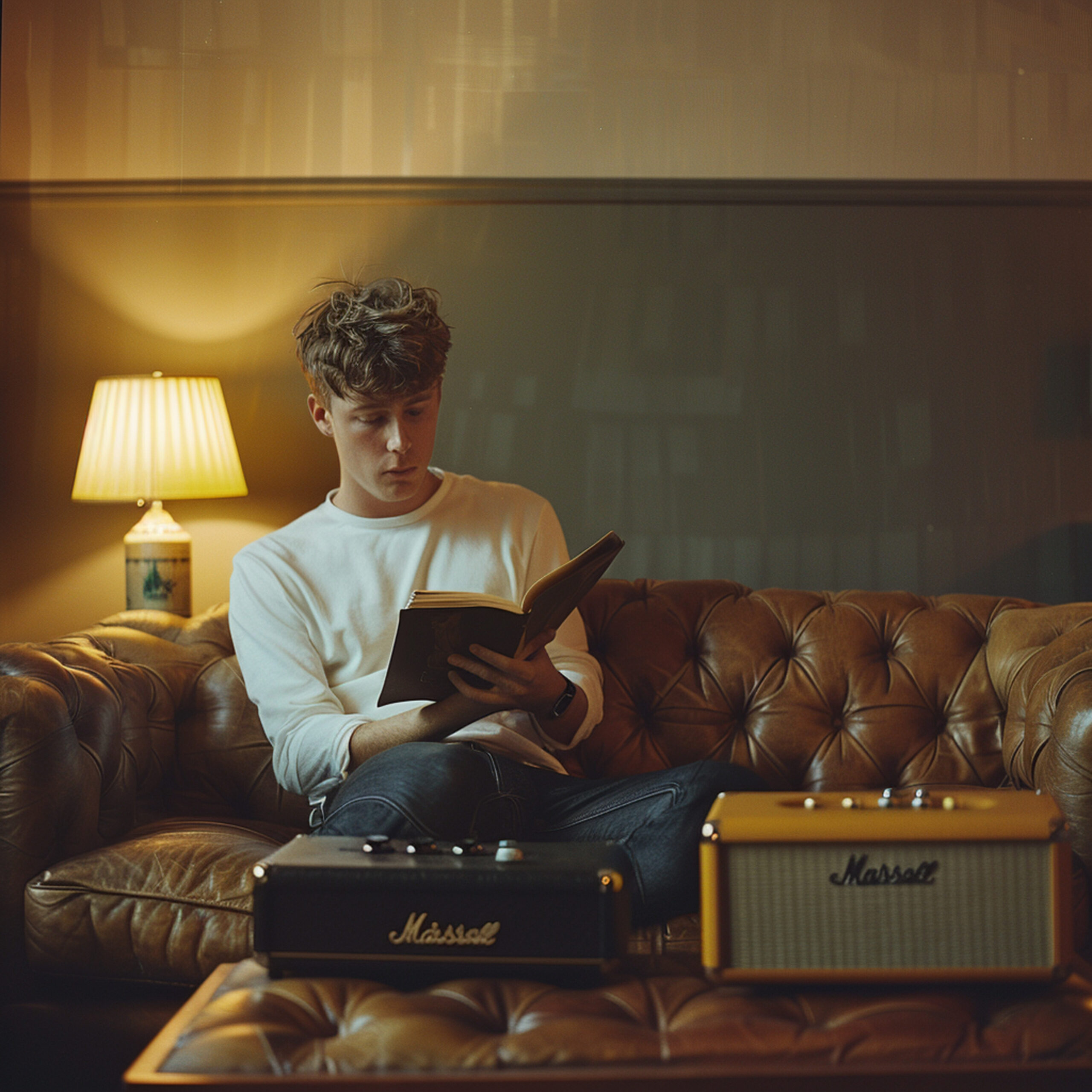stylish-relaxation-reading-music-modern-home-setting